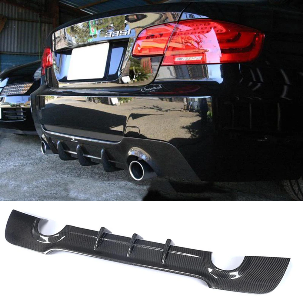 Carbon Fiber Rear Bumper Diffuser Lip Spoiler for BMW E92 E93 M Sport Coupe Convertible Only 2007-2013