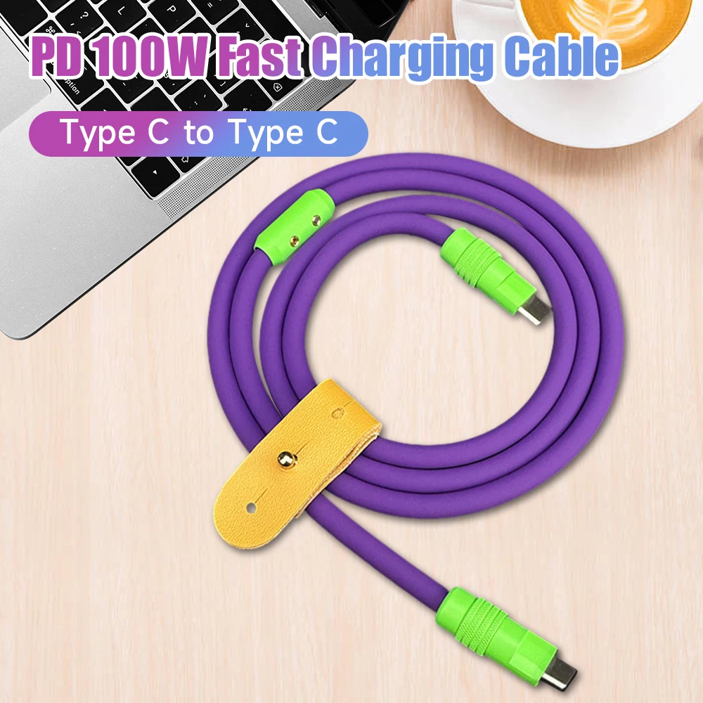 

PD 100W 5A Fast Charging Type C to Type C Cable USB C to USB C Cable USB-C Cord Phone Charger for iPhone 15/15 Pro Samsung S22