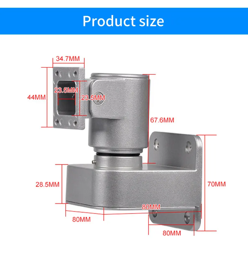 Aluminum Alloy Universal Gimbal Holder Base Wire Brackets for Face Recognition A