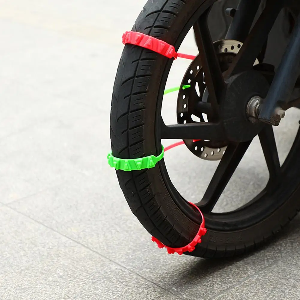 Motorcycles Anti-slip Tie Emergency Safety Belt Snow Chains for Winter Tyres Reusable Ties Motorcycle Bike Wheel Tire Chain