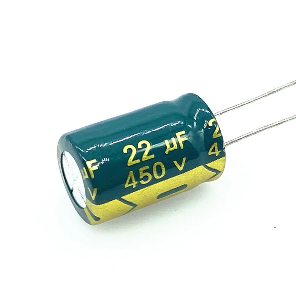 

10pcs/lot 450v 22UF 450v22UF Low ESR/Impedance high frequency aluminum electrolytic capacitor size 13*20 20%