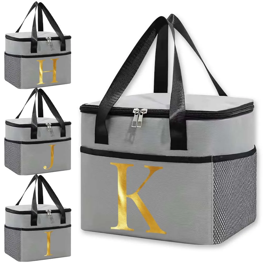 

Functional Cooler Lunch Box Portable Handbag Insulated Canvas Lunch Bag Thermal Food Picnic Lunch Bags for Women Kids