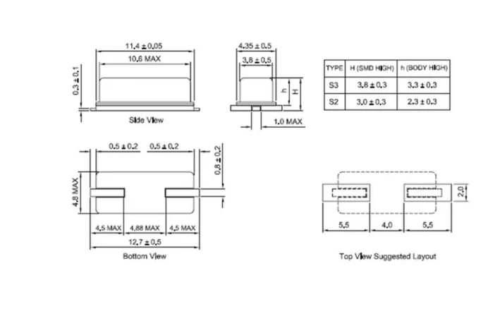 100pcs 패시브 크리스탈 발진기 HC-49 SMD 11.2896MHz 11.2896M 20PF 2핀 석영 크리스탈 공진기