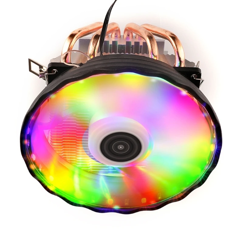 

2/4 Heatpipes RGB CPU Cooler Radiator Silent PWM 4PIN For LGA 1150 1151 1155