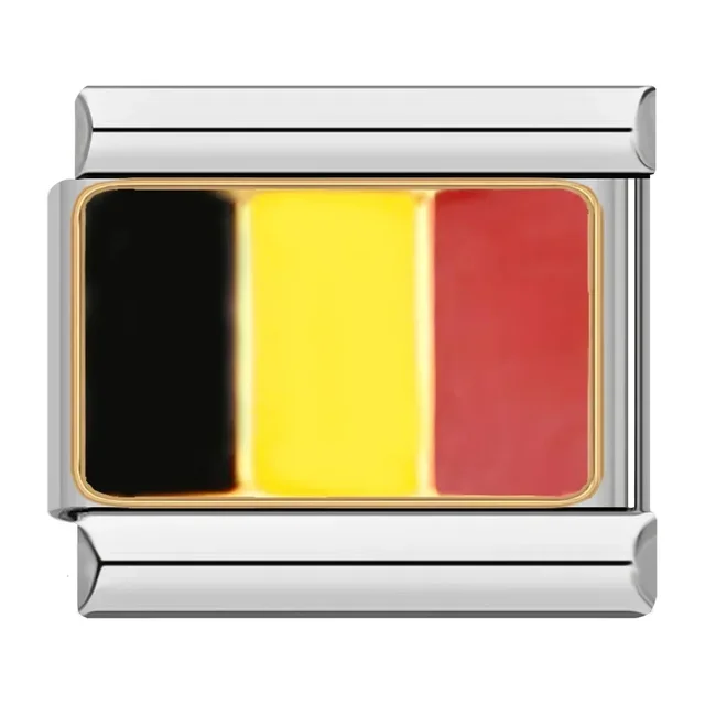 Stylysh Charms Macau Flag Photo Italian Charm Link - 9mm Stainless Steel (PC106)