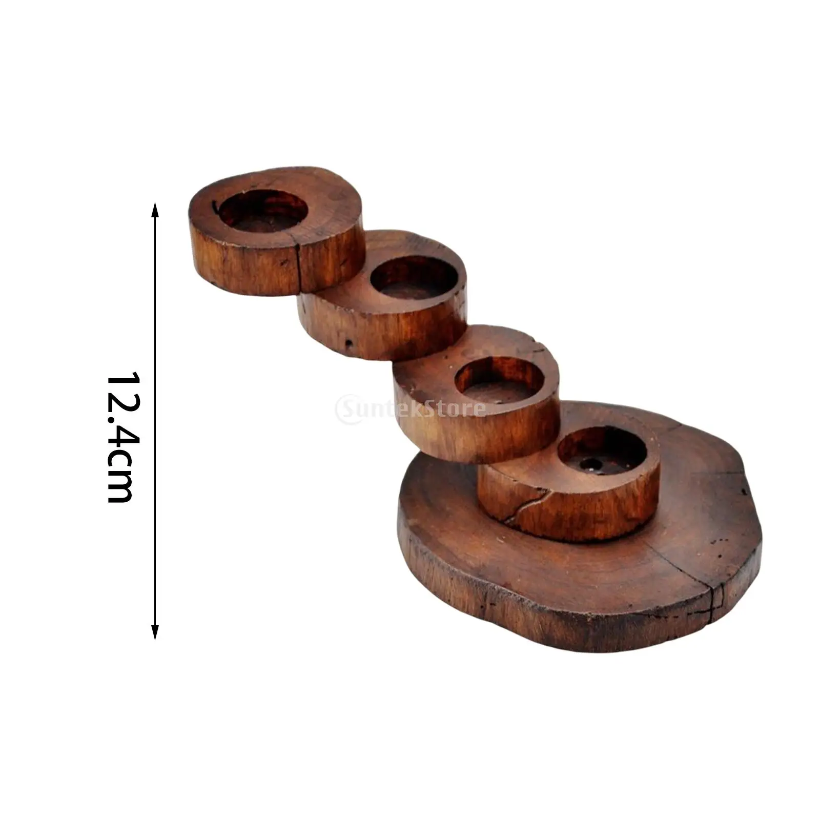 Japanese Wood Sushi Serving Tray Sushi Plate Dish Multi Tier Wooden Candle Holder for Restaurant Wedding Table Party Ornaments