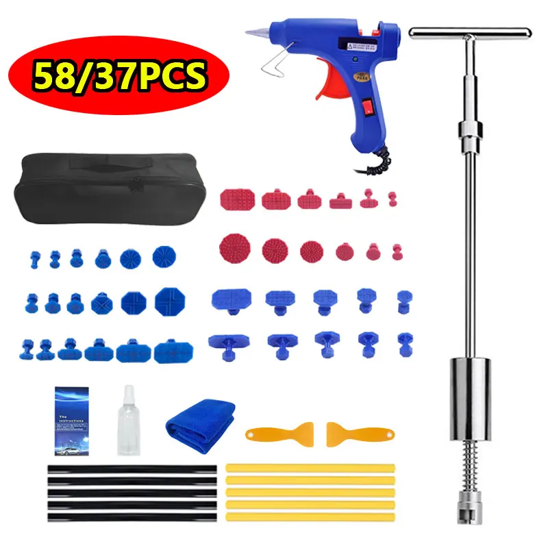 Auto Dent Repair Tool Set 42cm Car Dent Puller Small Dents Hail Damage Repair Set Paint-Free Body Remover