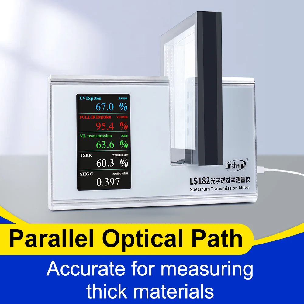 Transmission Tester TSER Meter SHGC Tester Light Transmittance Meter UV IR VLT Full IR Advanced for Window Tint LS182