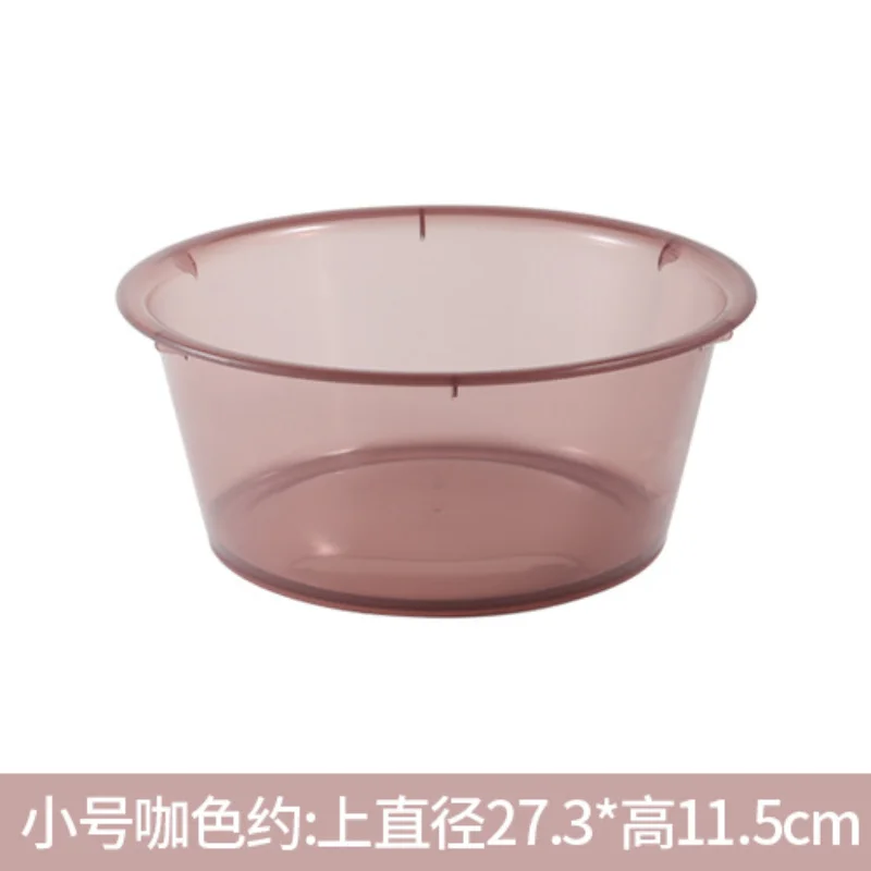Clear Wash Basin Household Hand Wash Basin Bathroom Accessories Large Capacity Toiletry Tools Store Plastic Cleaning Supplies