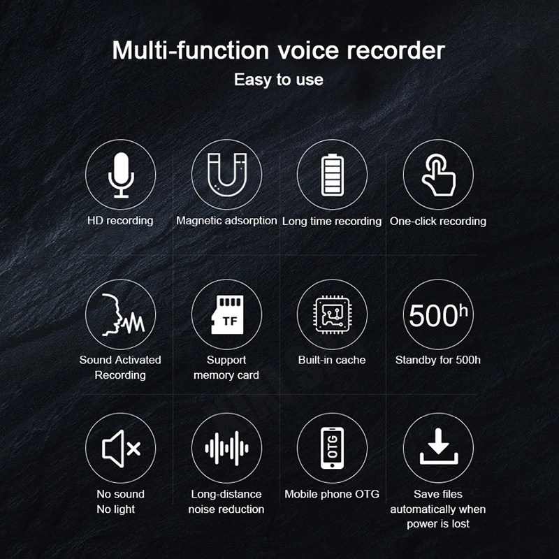 32gb Registratore vocale Mini registrazione Dictaphone Micro Audio Sound  Digital Professional