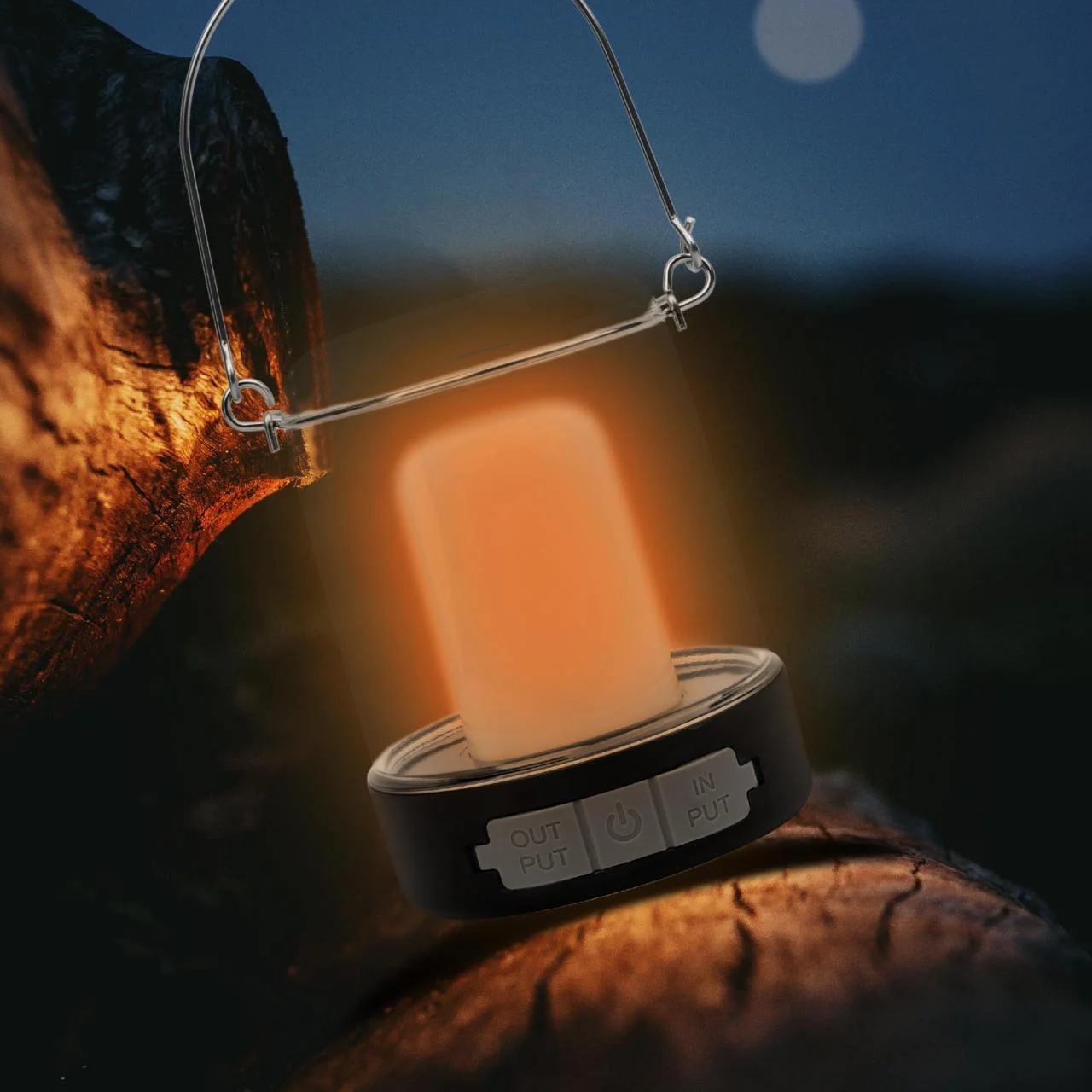 Outdoor Camping LED Flashlight Touch 3 Colors USB Rechargeable Portable LED Tent Lantern Outdoor Portable Emergency Light Bulb