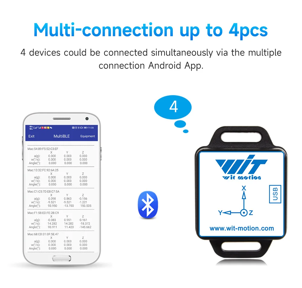WitMotion AHRS 경사계 가속 자이로 각도 (XY 0.05 ° 정확도) 디지털 나침반, RS485 모드버스 프로토콜, 9 축 WT901C485