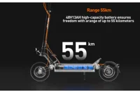 Trottinette électrique JOYOR S5-Z, moteur 600W, batterie 48V13AH, pneus larges de 10 pouces, hauteur réglable, pliable 4
