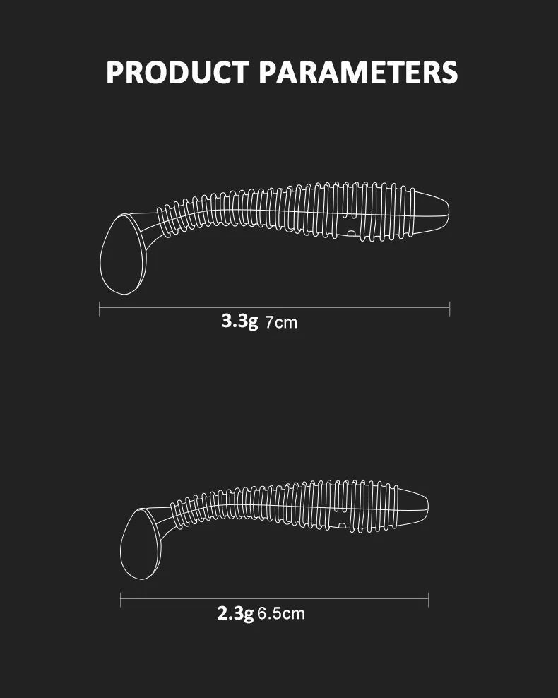 10 teile/los Weicher Köder Silikon Würmer Köder 55mm 65mm 70mm Jigging Wobbler Angeln Lockt Künstliche Swimbaits für Bass Karpfen Tackle – Detail 3