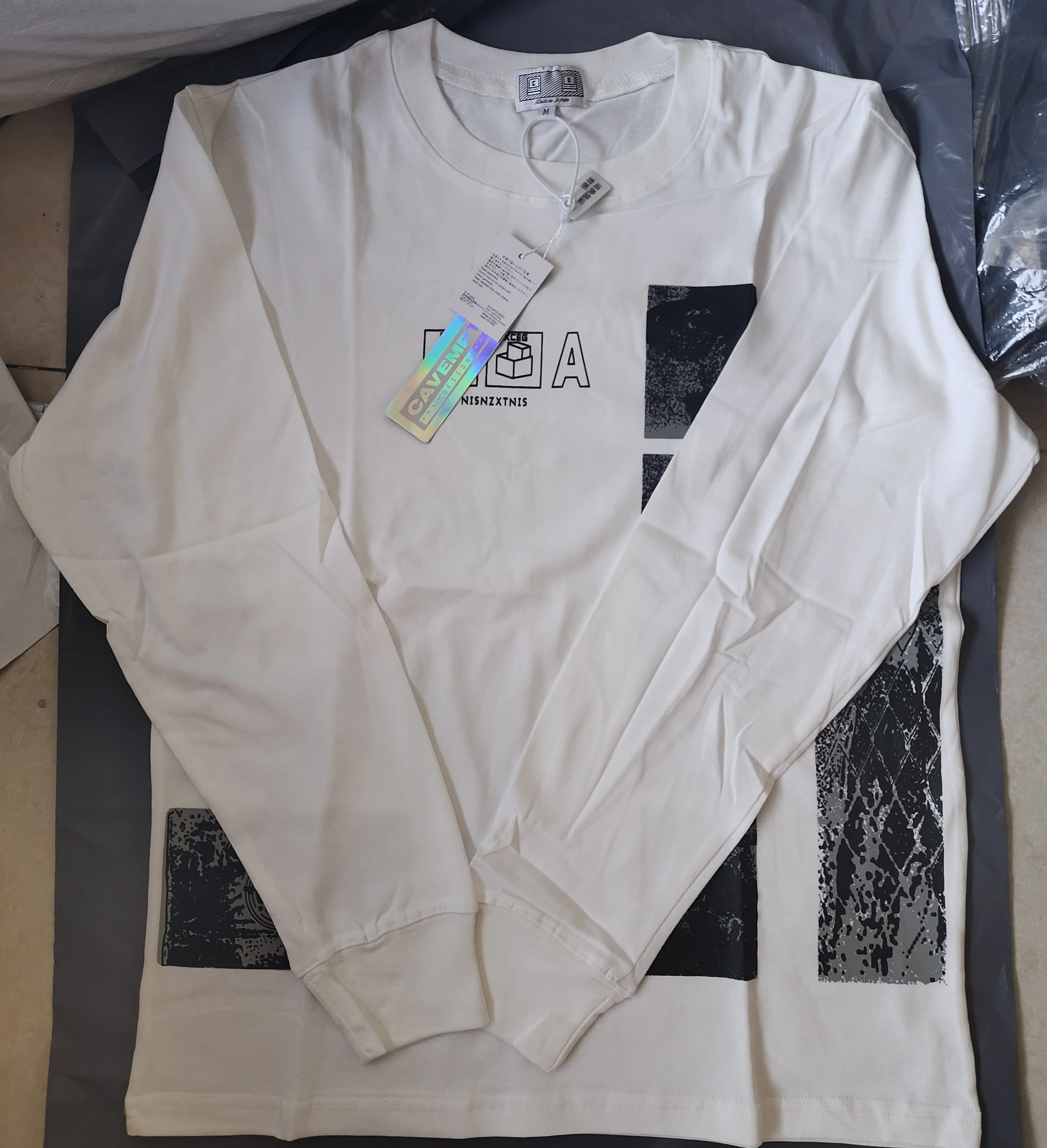 

Reflective C.E POTENTIALITIES 3N Long Sleeve Men Women 1:1 Potential Round Neck Long Sleeve Cav Empt Clothes