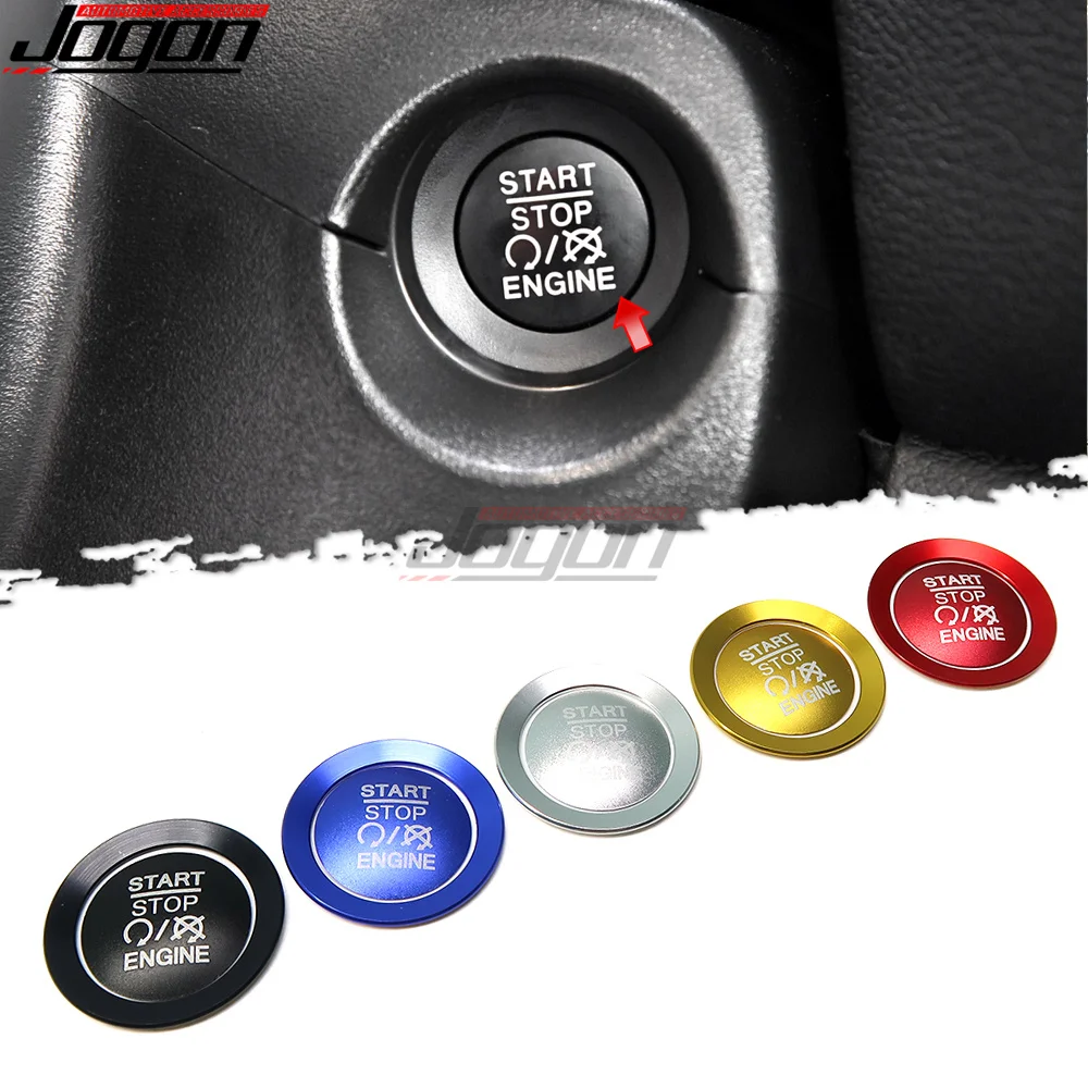 

Car Engine Start Stop Button Push Cover Ignition Ring Trim Sticker For Jeep Commander Wrangler Grand Cherokee Car Accessories