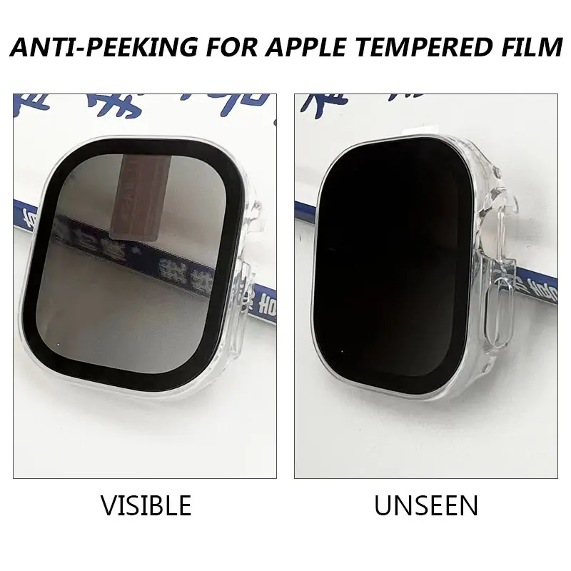 Anti-Spy Tempered Glass Screen Protector with PC Bumper Cover