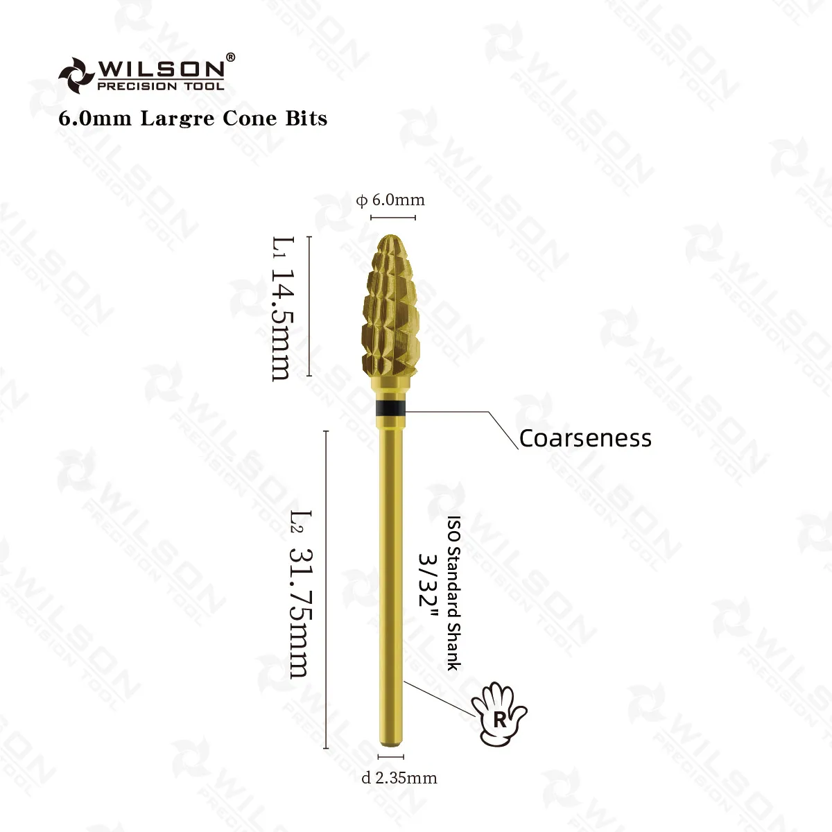 WILSON Large Cone Bits-Large Safety Bit-right Tools Nails Cutters For Manicure Drill Bits Nails Accessories Remove Hard_voghion.com
