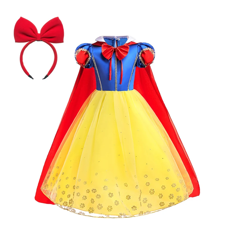 thumbnail image 1 of Vestidos de princesa bella para niños, disfraz de fiesta de cumpleaños para niñas, ropa de flores de Halloween, disfraz de fantasía de La Bella y La Bestia, 1 of 5
