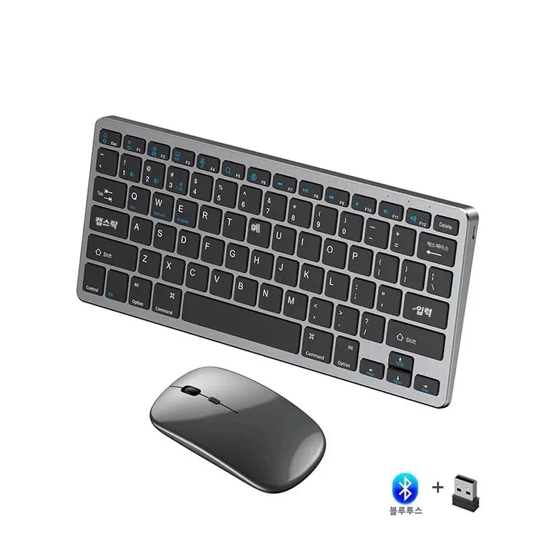 블루투스 5.0 및 2.4G 기능을 갖춘 미니 무선 키보드, 노트북 PC TV 아이..
