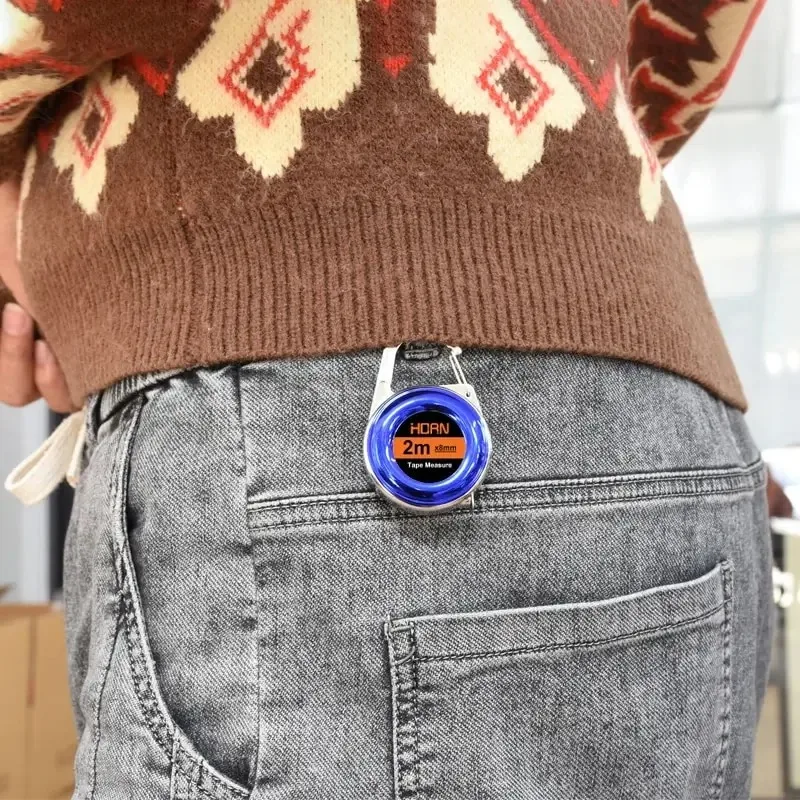 Tape Measure Measuring Tape Mini Keychain 2m Steel Delicate Small Steel Ruler Multipurpose Gift Ruler 1pc