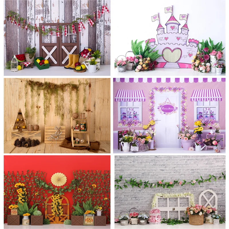 

Jungle Happy Birthday Photography Backdrops Newborn Air Balloon Party Decorations Portrait Photo Studio Background G-10