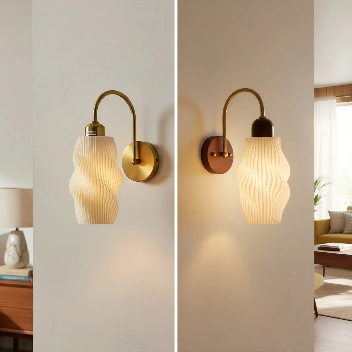 Lámpara de pared LED para sala de estar, dormitorio, accesorio de iluminación creativo y sencillo, iluminación para el hogar, pantalla de PVC, aplique de pared moderno