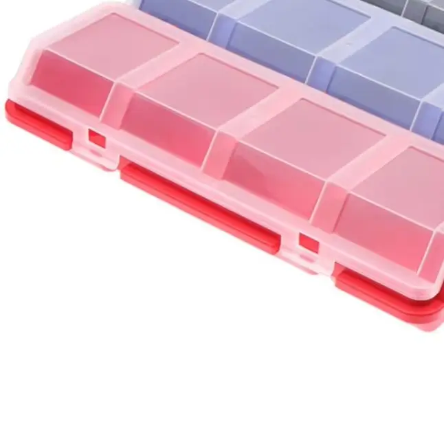 휴대용 나사 및 못 정리함 부품 보관 상자 투명 뚜껑 포함 작업장에서 하드웨어..