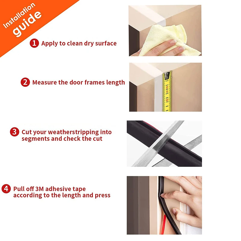 Door Seal Strip Self-Adhesive Rubber Weather Stripping For Window And Door Soundproofing Weatherstrip D Shape Wether Seal Strip