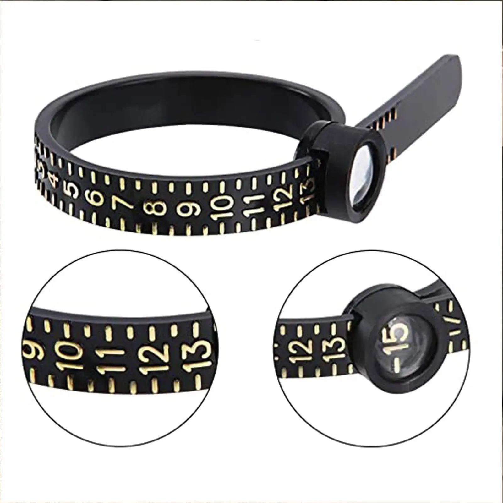 Ring Sizer Ruler Ring Sizer With Magnified Window Ring Sizer Tool Reusable Ring Measurement Tool Ring Measurer Ring Finger Sizer