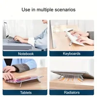 Support pour ordinateur portable réglable et pliable avec support pour clavier et tablette, conception de dissipateur de chaleur pour une réglage de la hauteur, une vision améliorée 5