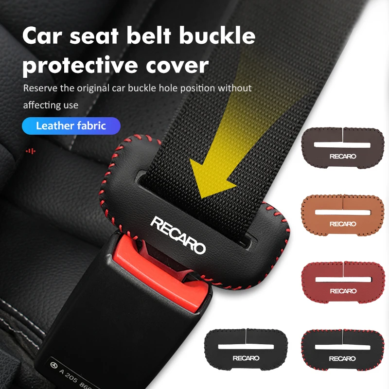 Custodia Protettiva Per Clip Con Fibbia Per Cintura Di Sicurezza Per Auto In Pelle 2 Pezzi Per Recaro Nan