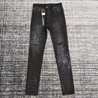 men sequences distressed black jeans 1