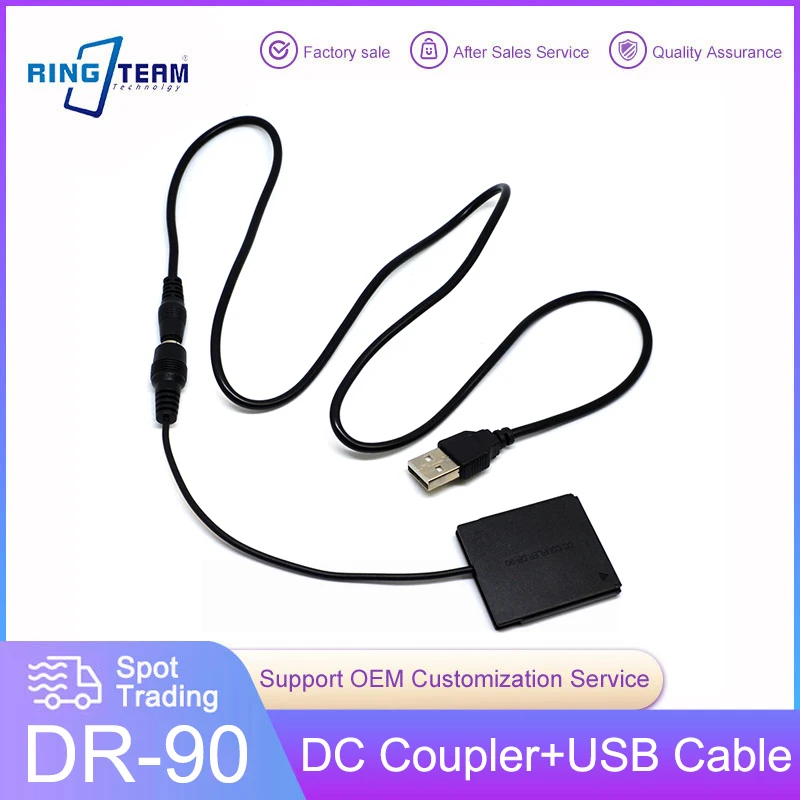 Cavo Di Alimentazione Usb + Nb-11L Dr-90 Dr90 Accoppiatore Cc Per Fotocamera Canon Powershot Elph 110 Hs 115 130 135 140 150 320 A4000 A3500 Is