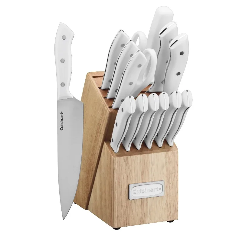 

Cuisinart Triple Rivet 15-Piece Cutlery Set with Block knife block , C77WTR-15PW