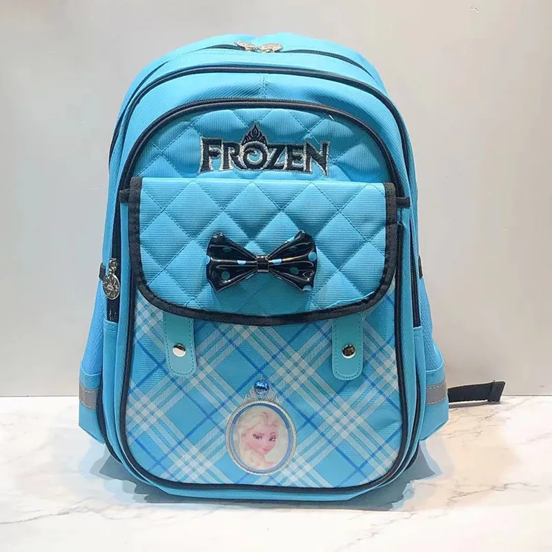 Disney New Frozen School Bags For Girls Elsa Anna Primary Student Shoulder Orthopedic Backpack Grade 1-3 Large Capacity Mochila