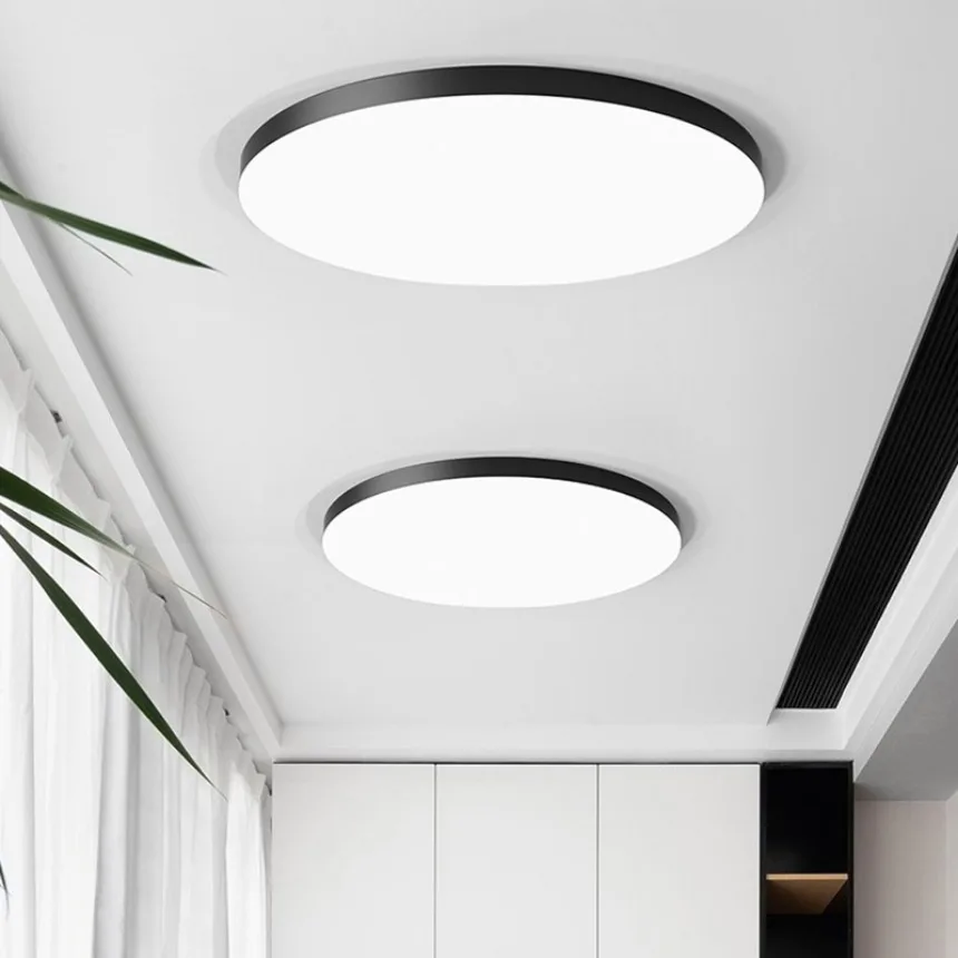 LED Ceiling Light Simple Circular Waterproof Dustproof for Living Room Bedroom Bathroom