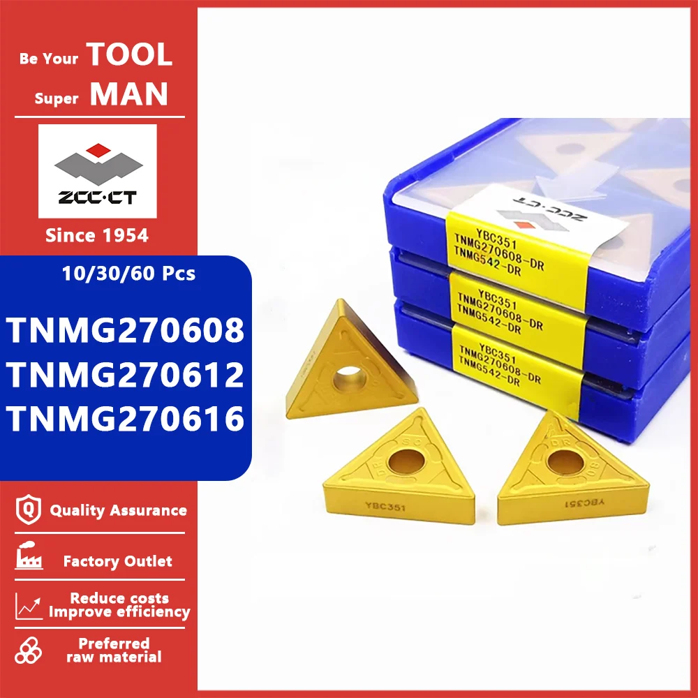 

ZCC CT Lots TNMG270608 TNMG270612 TNMG270616 Original TNMG 270608 270612 270616 CNC Cutting Tools Carbide Inserts Cutters Blade