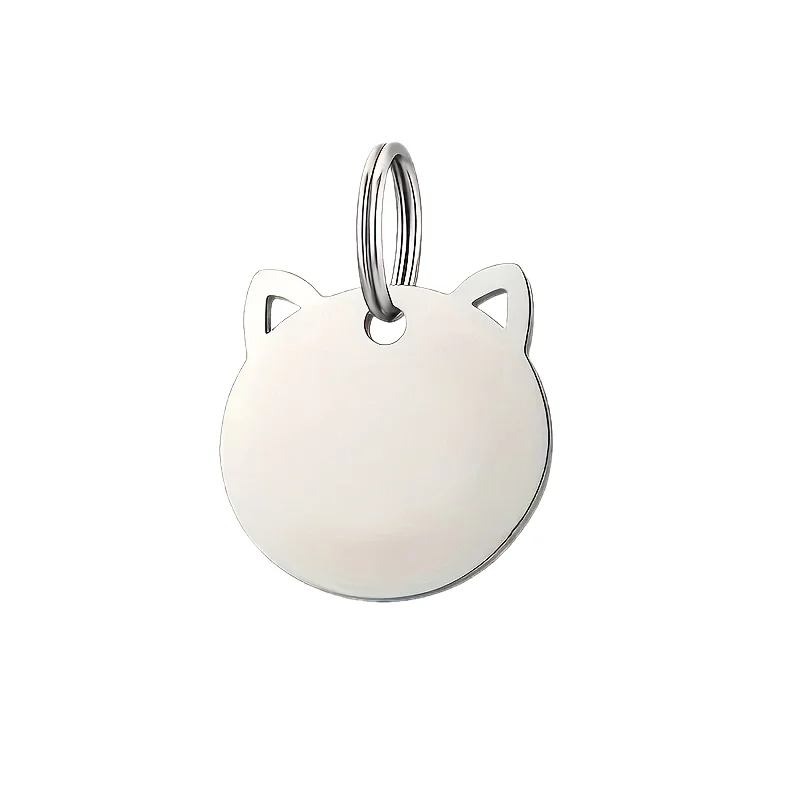 1 шт. Настроювана ідентифікаційна бирка для домашніх тварин, цинковий сплав, вигравіруване ім’я та номер телефону, міцна бирка для собак і котів для ідентифікації