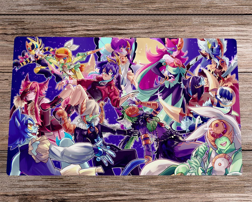 Alfombra De Juego Yu-Gi-Oh! Dragonmaid - Incluye Bolso, Antideslizante, Tamaño 60x35cm, Material Goma+tejido