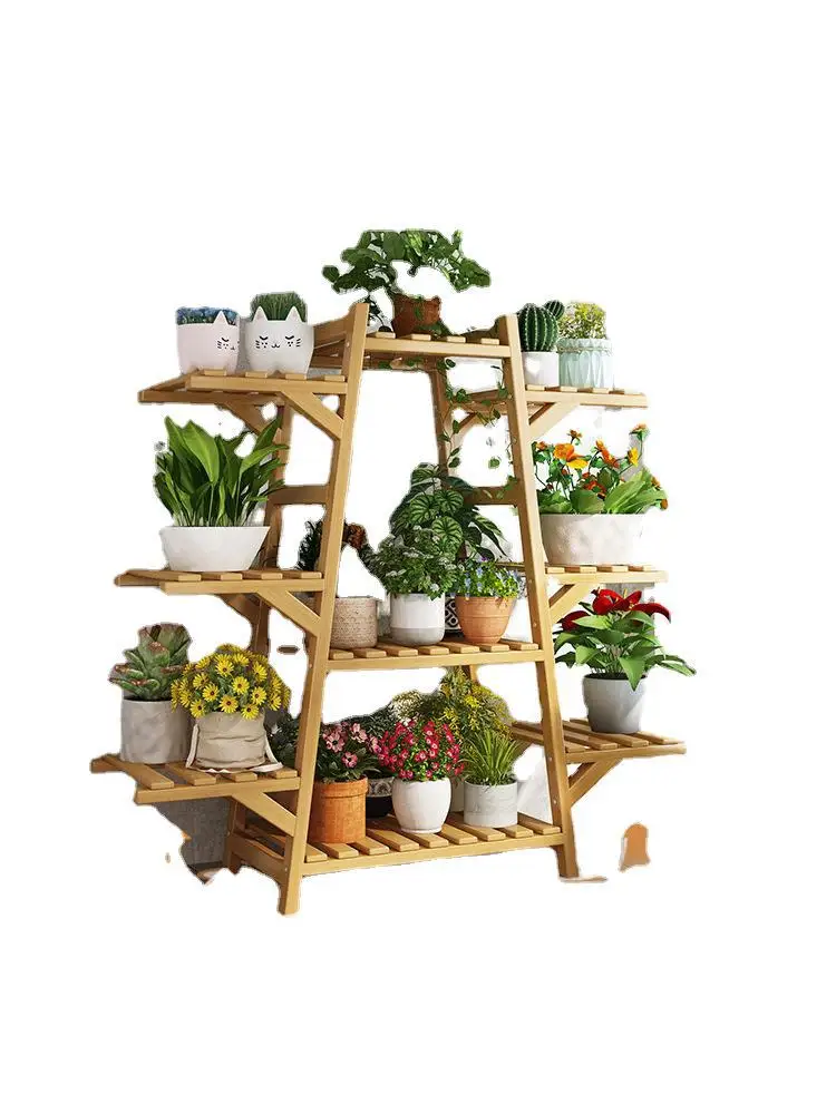Flower Stand Shelf Balcony Floor-to-ceiling Living Room Succulent Multi-layer Flower Potted Plants Green Plant Shelf