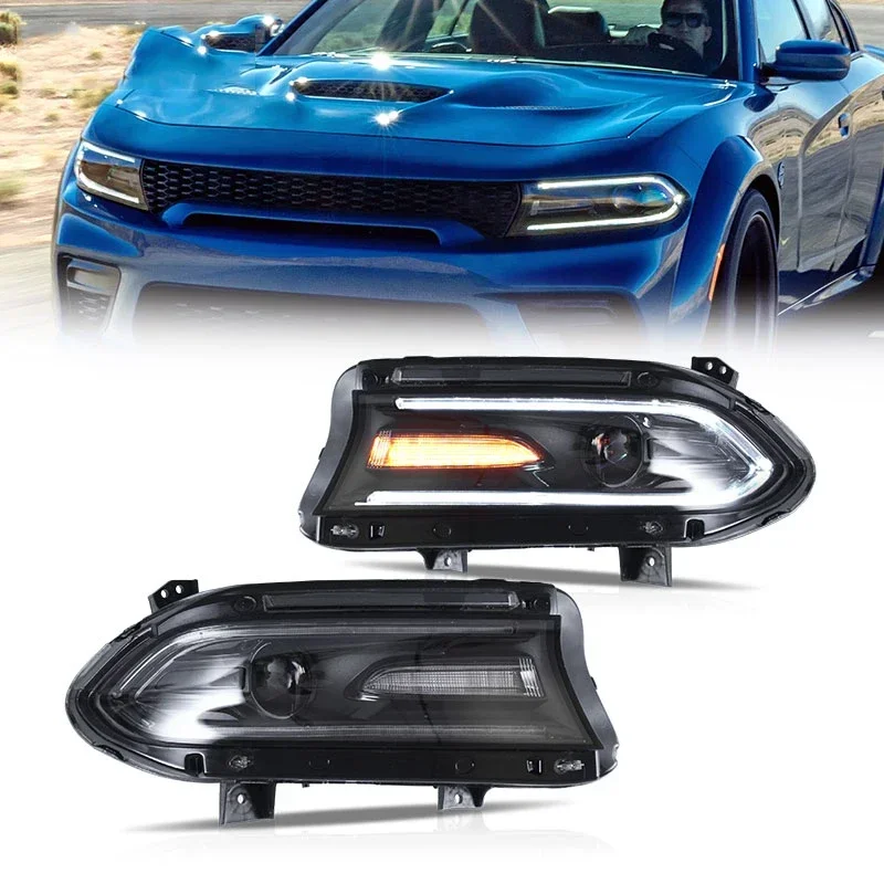 

Двойной лучевой фонарь с поворотным сигналом ДХО для 2015-2020 Dodge Charger Plug and Play