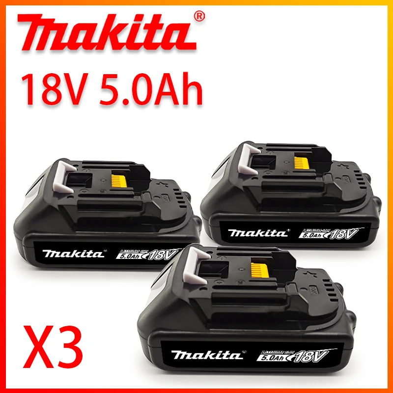 

18V 5.0Ah Replacement Battery for Makita BL1830 BL1850 BL1840 BL1845 BL1815 BL1860 LXT-400 Cordless Power Tool 18V Battery