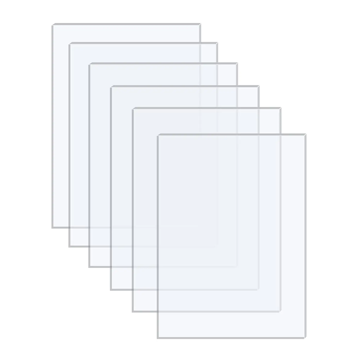 12 Pack Clear Acrylic Plexiglass Sheets| 4x6 Picture Frame Glass Replacement | Ultra Transparent PMMA Casting Plate for Photo Frame Clear Acrylic