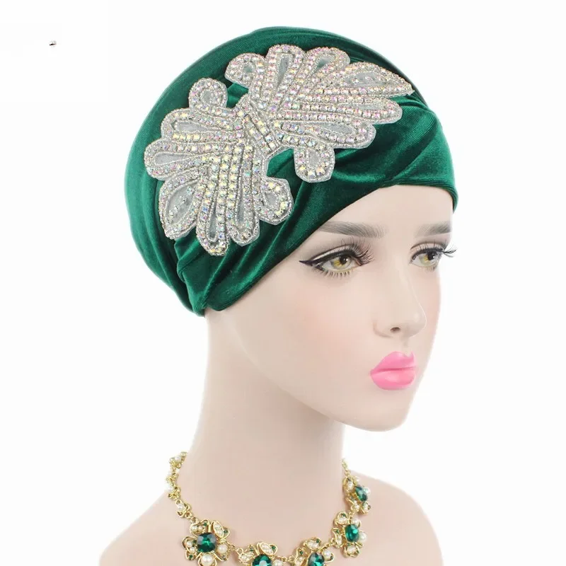 

Роскошный Флисовый Шарф-тюрбан, женский головной платок, шляпа, исламские головные шарфы, африканские осенне-зимние женские головные повязки, шапки