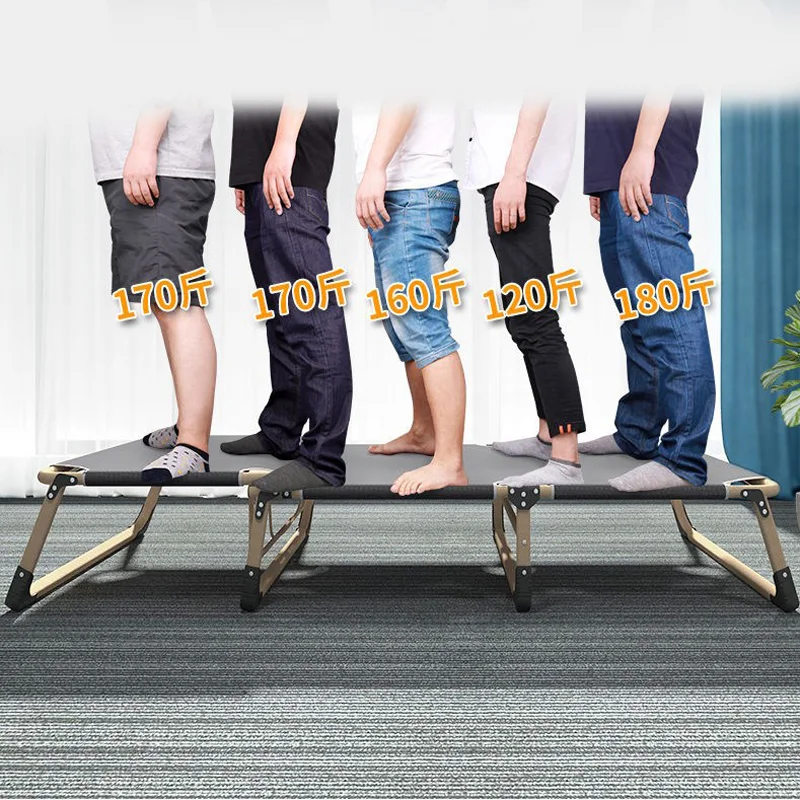 New updated version Foldable bed single office nap nap folding recliner three fold bed outdoor home chaperone simple camp