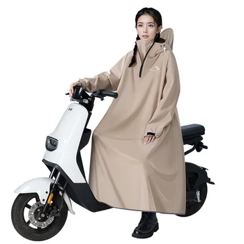 One-piece Long Motorcycle Raincoat Oxford Cloth Cycling Waterproof Poncho Unisex Electric Bicycle Outdoor Rain Wear