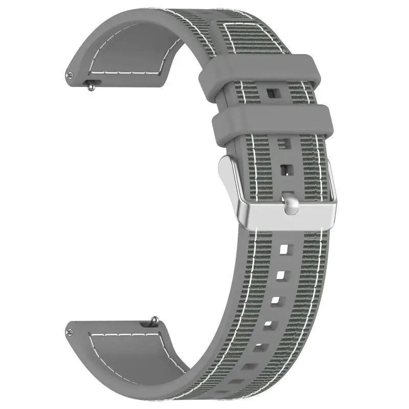 Enhanced Silicone-Nylon Sport Strap for Watches - Soft and Durable Wristband Bracelet