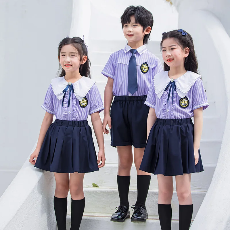 새로운 여름 초등학교 교복 유치원복 졸업 사진 수업 공연 영국 대학 스타일 행사 의상