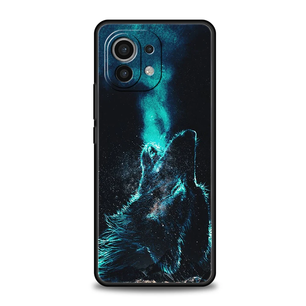 Mond brüllende Wolf Telefon hülle für Xiaomi Poco C51 F3 x3 x4 GT NFC M3 M4 M5 Mi 13 12 11 Ultra 12T Pro Lite 5G Silikon hülle Capas – Detail 5